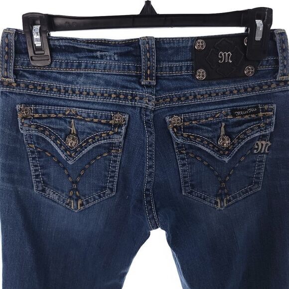 Miss Me JPW5069-3 Women's Sz 28 Low Rise Bootcut Denim Blue Jeans - Picture 8 of 14
